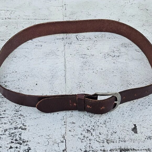 Aeropostale Men Leather Belt Brown Genuine Cowhide Leather Pin Buckle Size L - Picture 12 of 12